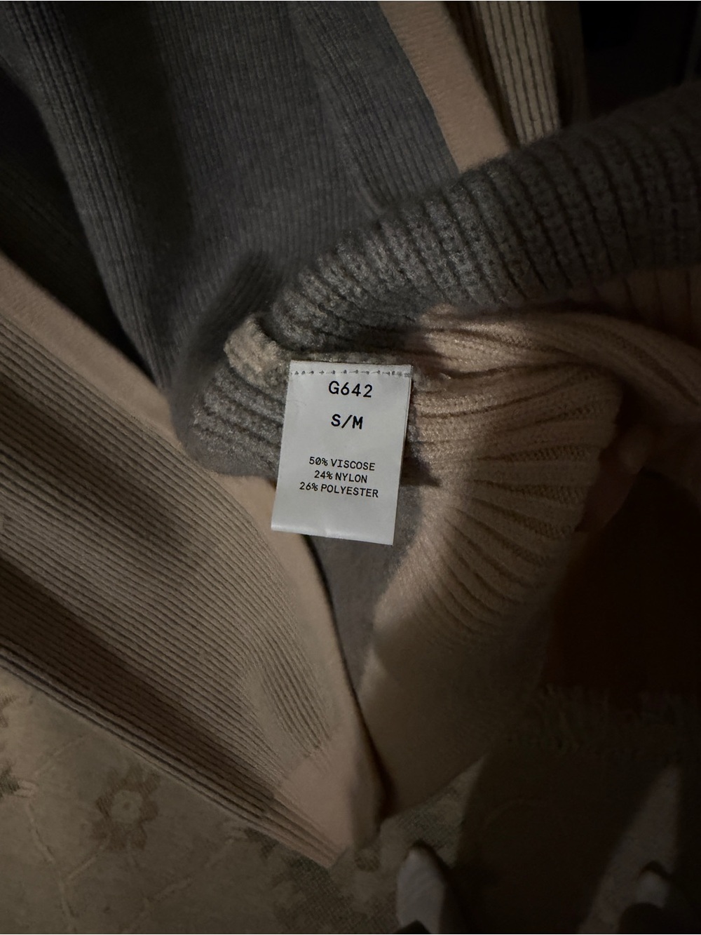 Kerisma Beige and Gray Open-Front Colorblock Cardigan - Picture 3 of 3